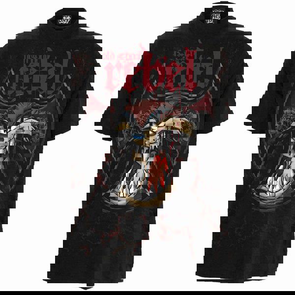 TAZ - OLD SCHOOL REBEL - Front Print T-Shirt Black