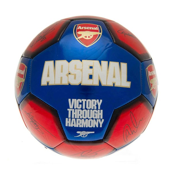 Arsenal FC Victory Through Harmony Signature Football - Navy/Red/White