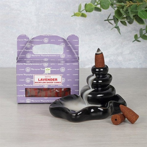Serano Set of 6 Packets of Satya Lavender Backflow Dhoop Cones