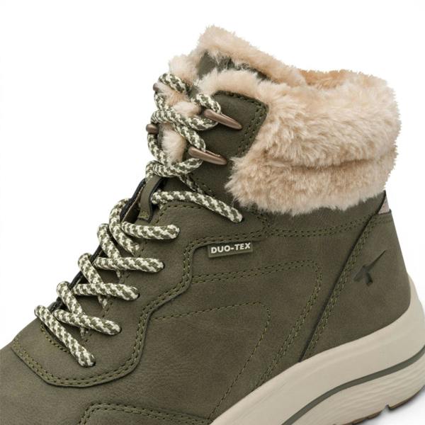Tamaris Women’s Green Warm Winter Waterproof Lace-up Ankle Boots - 26278-45