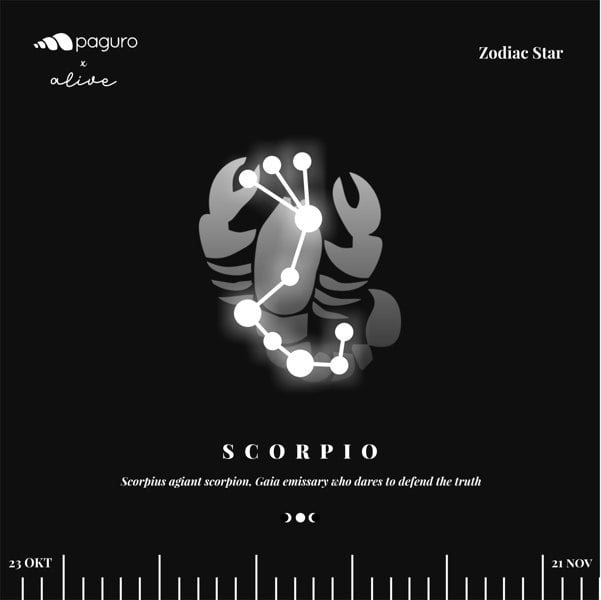 Paguro Scorpio Zodiac Sign Sustainable Necklace