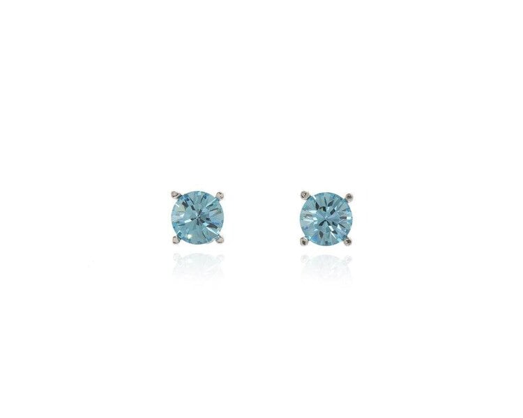 Cachet London Laine 8mm Aquamarine Silver Earrings