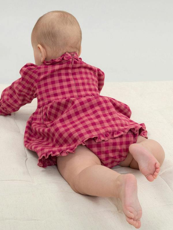 Kite Baby Organic Damson Check Dress And Pants
