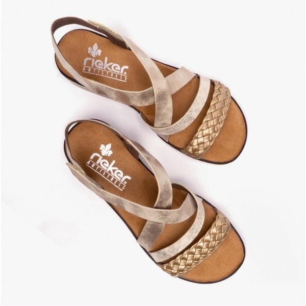 Rieker Kaz Womens Womens Sandals - Gold