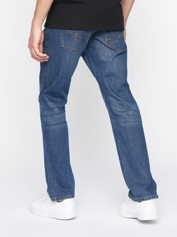 Crosshatch Bandol Straight Leg Jeans Stone Wash