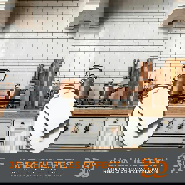 London Minimalist Brilliant White Glossy 3D Tile 30.5 x 30.5cm - 6 pcs