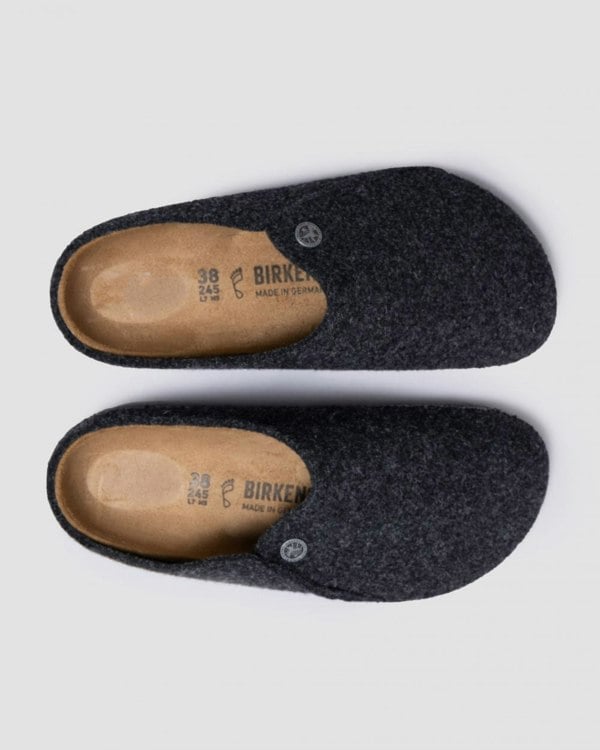 Birkenstock Zermatt Standard Wool Felt Unisex Clogs - Anthracite