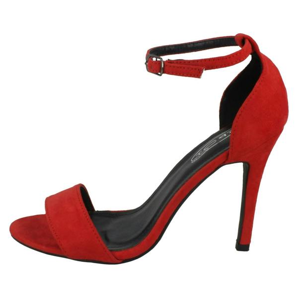 Spot On Ladies Spot On High Heel Mule Sandals