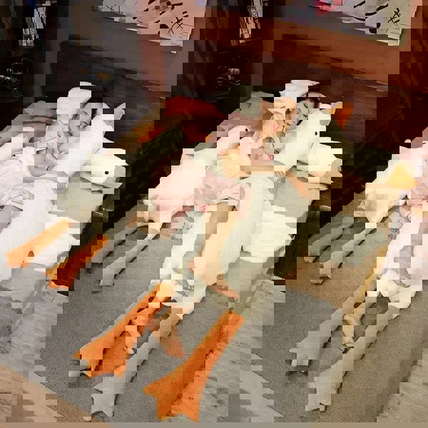 Anyhouz Anypillow Side Sleep Body Pillow Cute Huge White Goose Stuffed Animal Sleeping Pillow 50CM