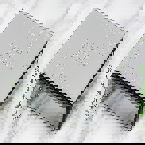 Personalised Memento Company Personalised Any Message Diamante Glass Trinket Box