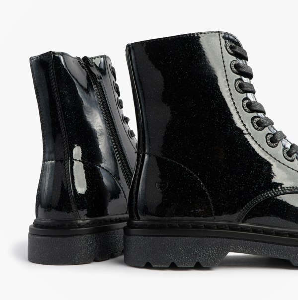 Heavenly Feet JUSTINA2 GLITTER Womens Ankle Boots Black Glitter