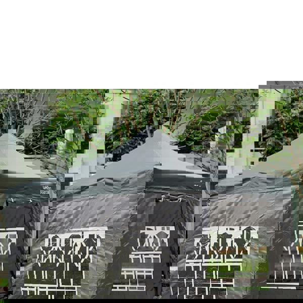 Gr8 Garden Commercial Grade Grey Pop Up Gazebo Waterproof Heavy Duty Market Stall Tent 3x3m