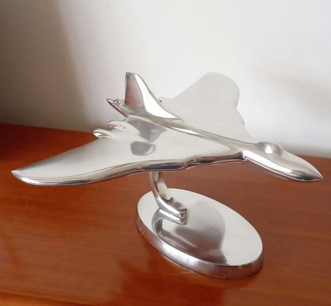 Inspirational Gifting RAF Vulcan Aeroplane Home Ornament Aluminium Plane Sculpture