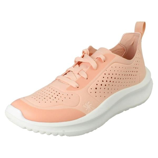 Clarks Ladies Clarks Cloudsteppers Platform Trainers - Solevana Tie