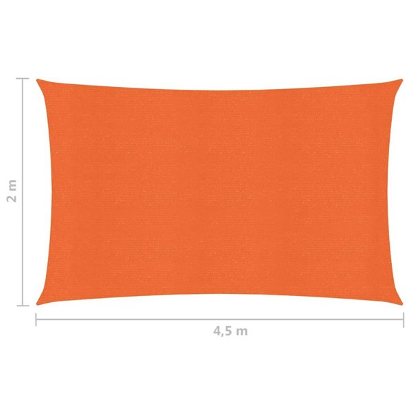 Berkfield Sunshade Sail 160 g/m�__ Orange 2x4.5 m HDPE