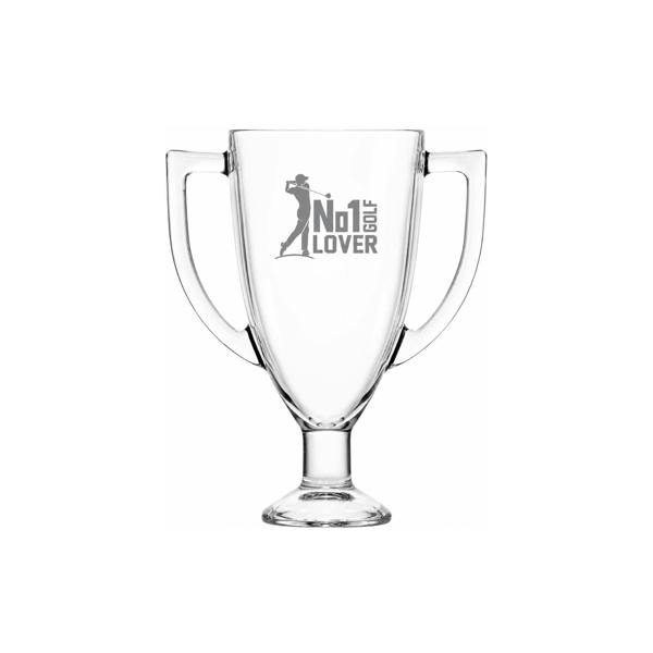 Top 3 No 1 Golf Lover Trophy Pint Glass Clear