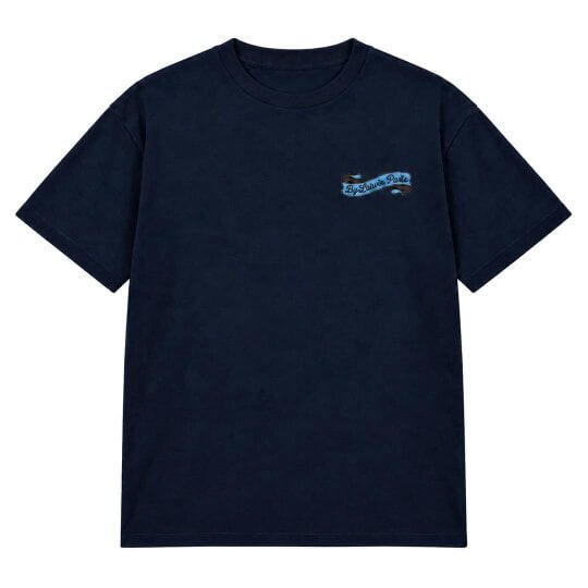 By Lanvin Paris Ribbon Logo Navy Blue T-Shirt