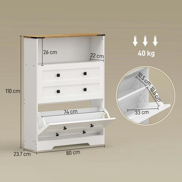 Flip-down Shoe Cabinet