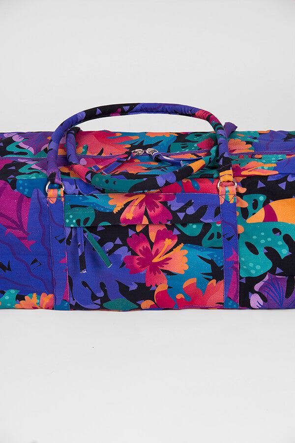 Yoga Studio GOTS Organic Cotton Designed Yoga Equipment Kit Bag - Floral Collection