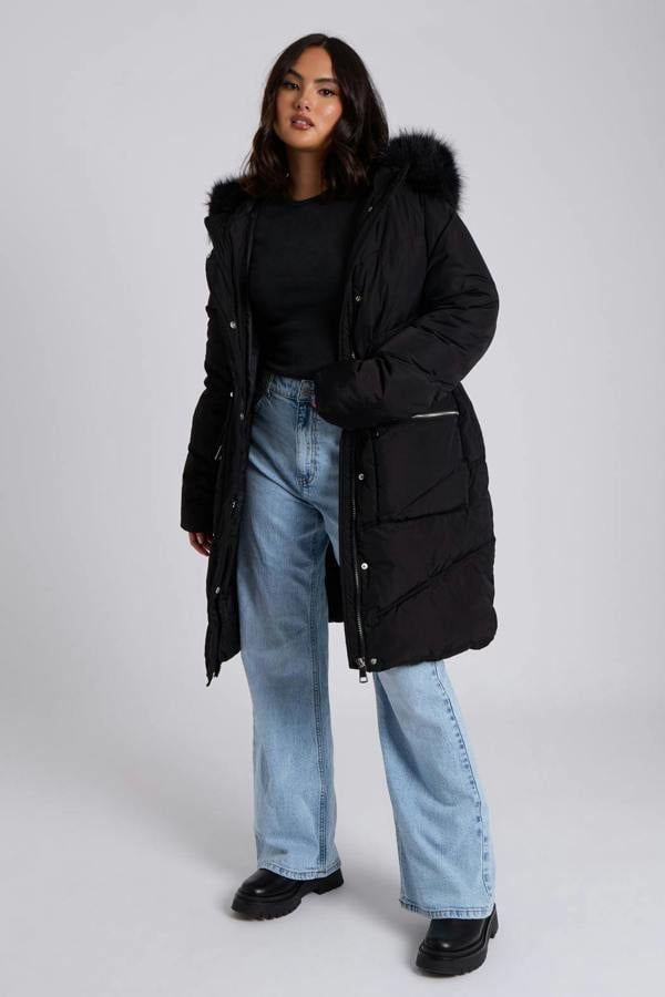 Urban Bliss Faux Fur Padded Parka