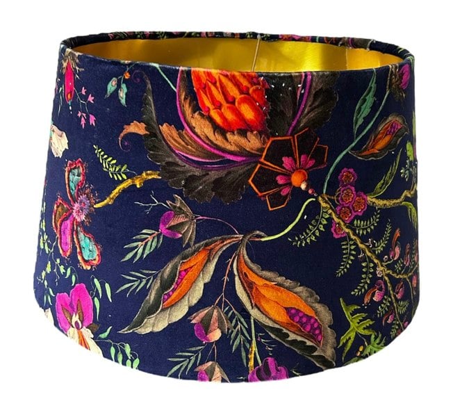 Lampshades By Hannah Tapered Drum Large Velvet Wonderland Lampshade