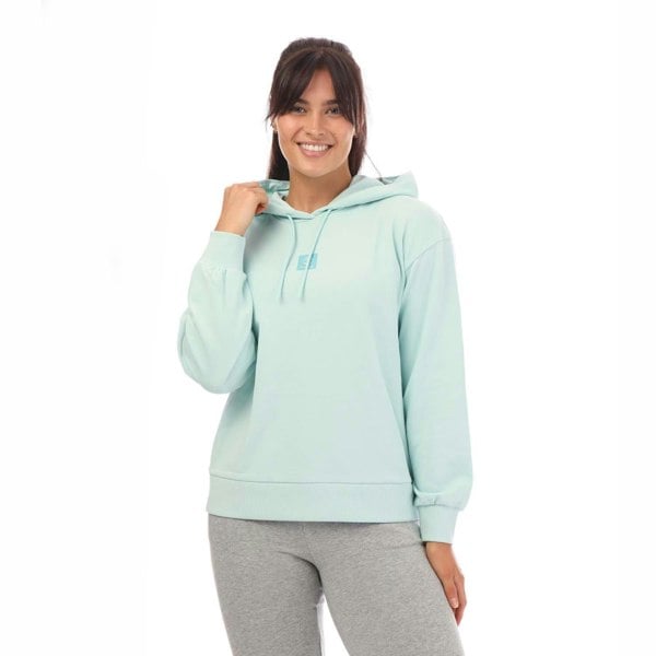 Timberland Womens/Ladies Stacked Logo Loop Back Hoodie - Light Blue