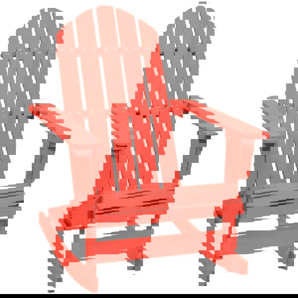 Berkfield Garden Rocking Adirondack Chair Solid Fir Wood Red