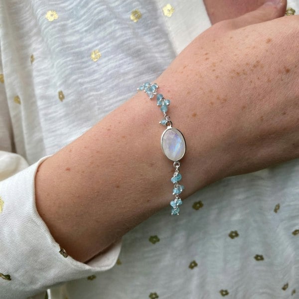 Sophie Aqua Stone Bracelet - Reeves & Reeves