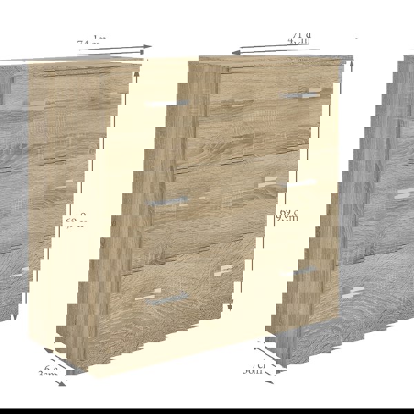 Furniture To Go Space Chest of 3 Drawers in Oak