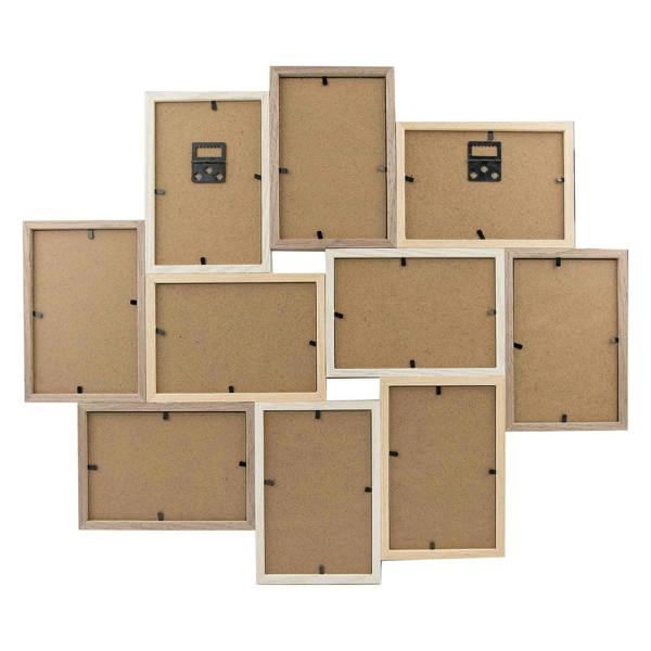 Nielsen Accent by Nielsen Photo Collage Photo Frame for 10 Pictures 4x6in - Mixed Wood Finishes