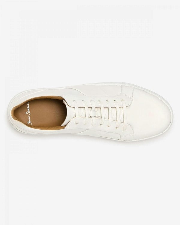 Oliver Sweeney Kendal Mens Soft-Milled Calf Leather Trainers - White