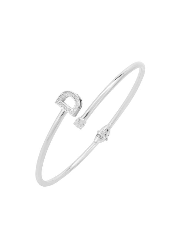 Initial 'D' silver bracelet.