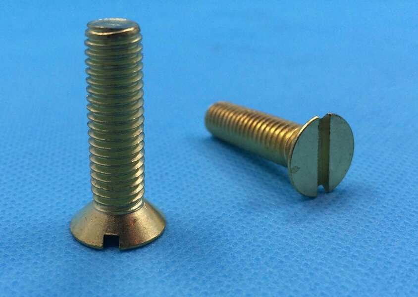 Fixaball M2 Machine Screws Slotted Countersunk Brass DIN963