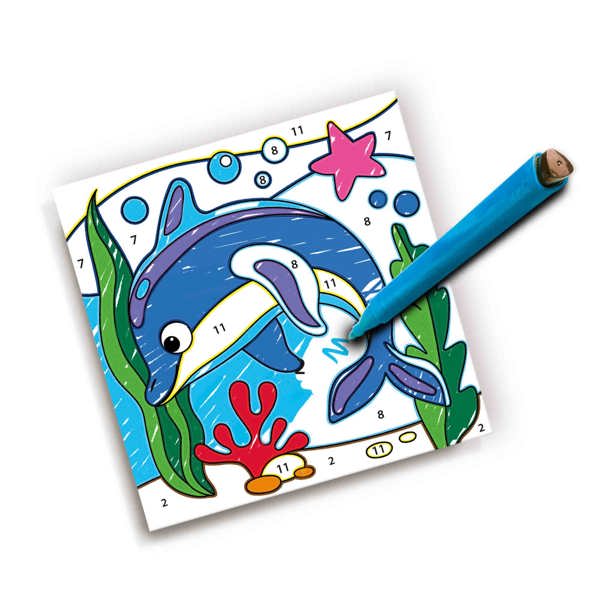 SES Creative Colour by numbers - Triangular grip colouring pens