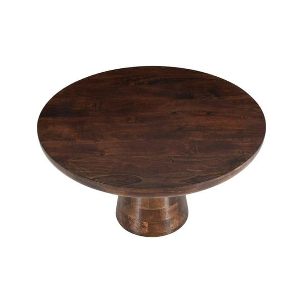 IH Design Monco Dark Mango Wood Round Coffee Table