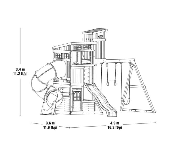 The Skyline Lookout Wooden Climbing Frame Backyard Bliss 11