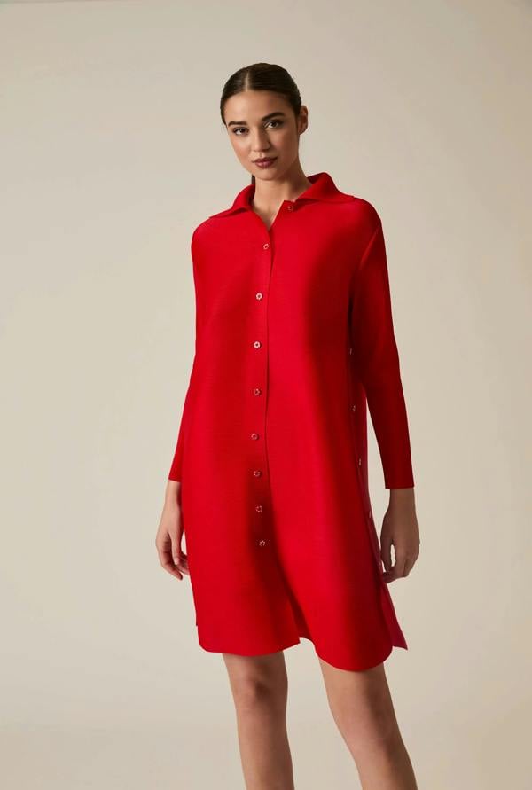 James Lakeland Red Shirt Dress