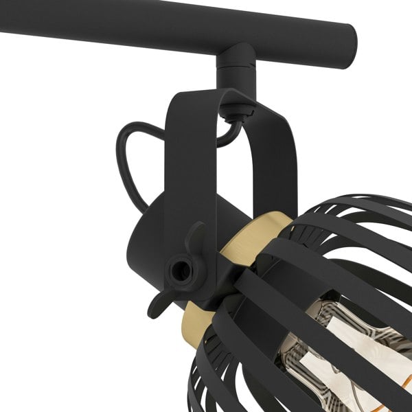 EGLO Girona Black Steel Modern 2-Light Spotlight