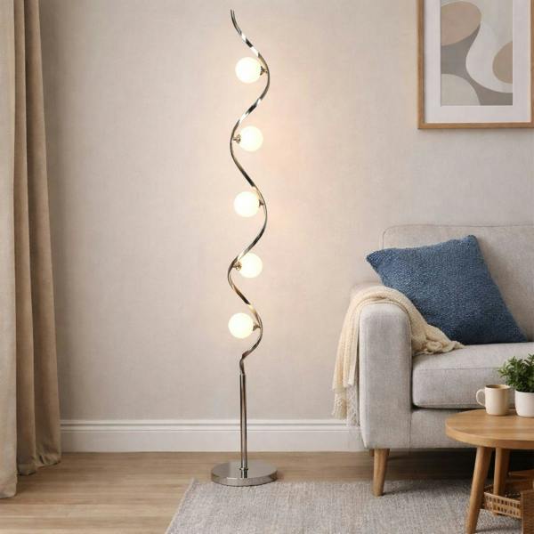 Pagazzi Lighting Bombo 5 Light Floor Lamp Polished Chrome