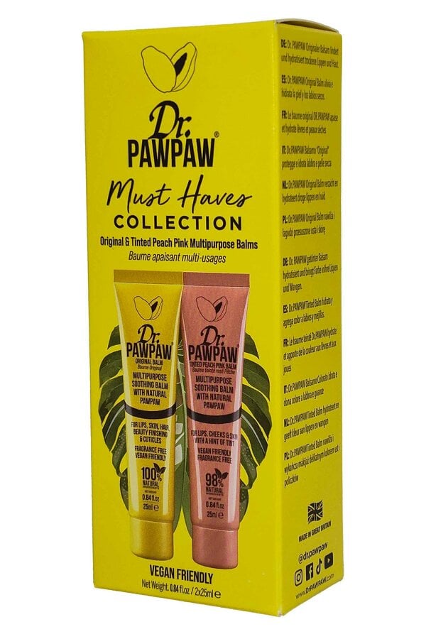 Dr PawPaw Dr Paw Paw Must Have Collection Multi Balm 2 x 25ml Original and Tinted Peach Pink