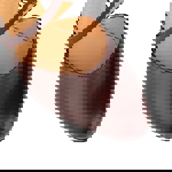 Embassy London Dannii - Burgundy & Floral - Women's leather closed-toe block heel