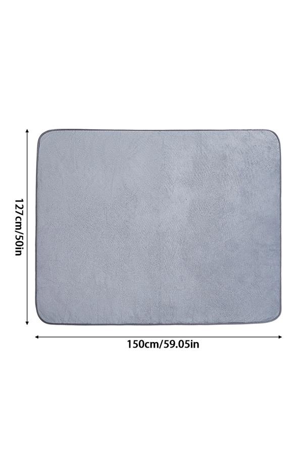 Living and Home 150cm x 127cm Grey Premium Waterproof Pets Blanket for Bed, Sofa