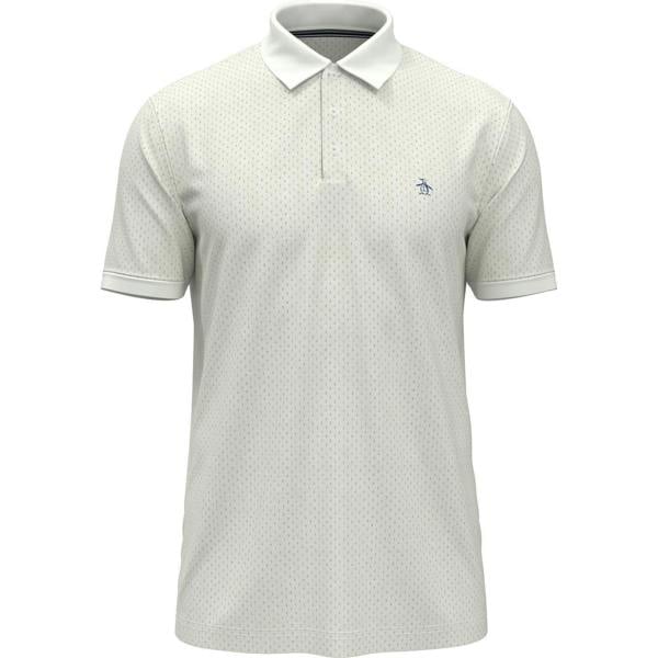 Original Penguin Mens Polka Dot Regular Polo Shirt - Bright White - 