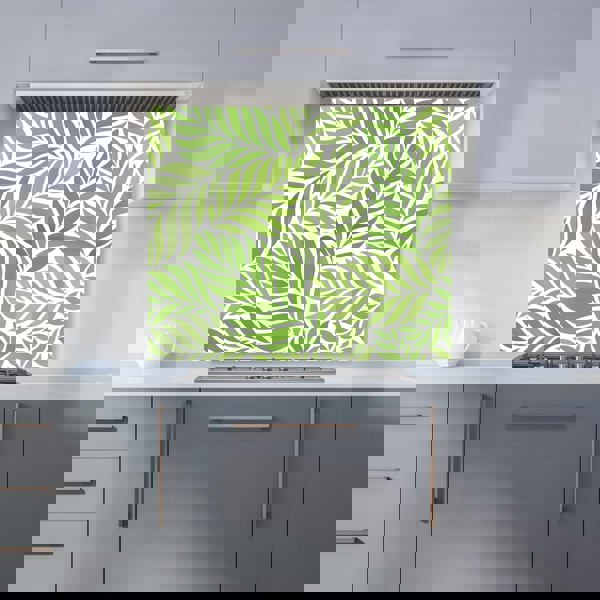 Warren Reed - Designer Green Leaf Pattern Kitchen Splashback