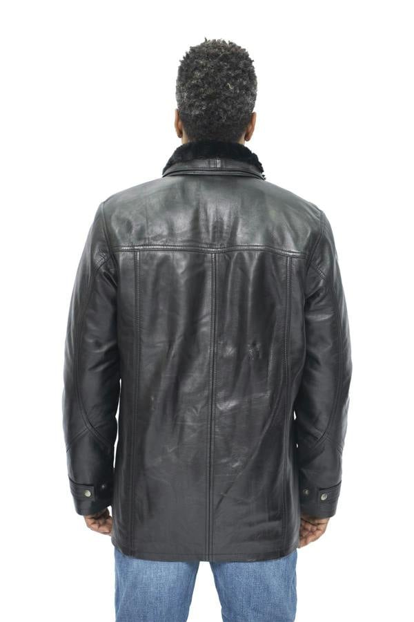 Infinity Leather Mens Leather Mid Length Coat-Hanoi