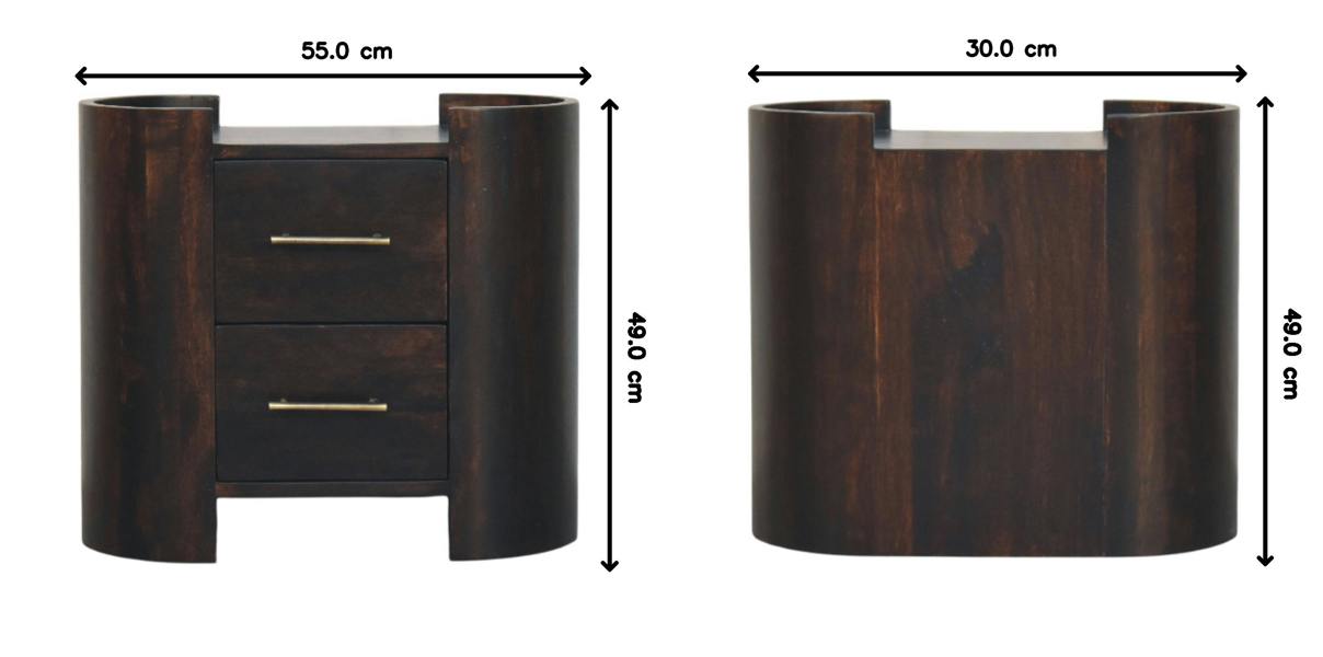 Artisan Furniture Solid Wood Valencia Two-Drawer Bedside Table