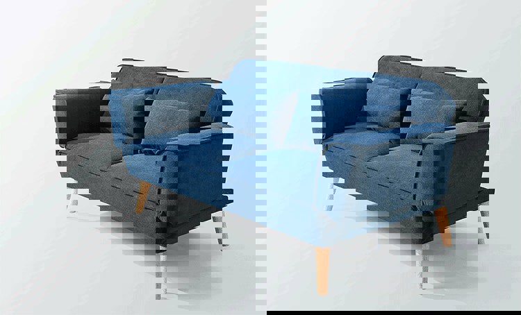 Ferreira Foldable Sofa Bed, Blue-Weilai Concept-Weilai Concept