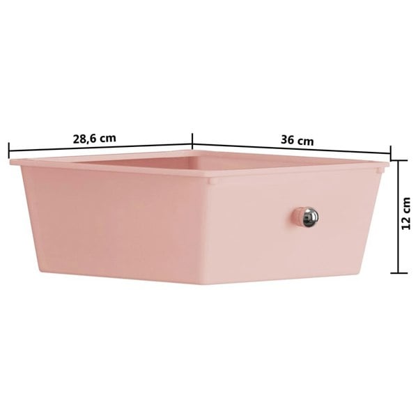 Berkfield 4-Drawer Mobile Storage Trolley Pink Plastic