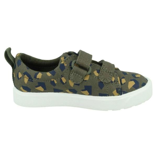 Clarks Childrens Clarks Hook & Loop Fastening Canvas Shoes City Bright