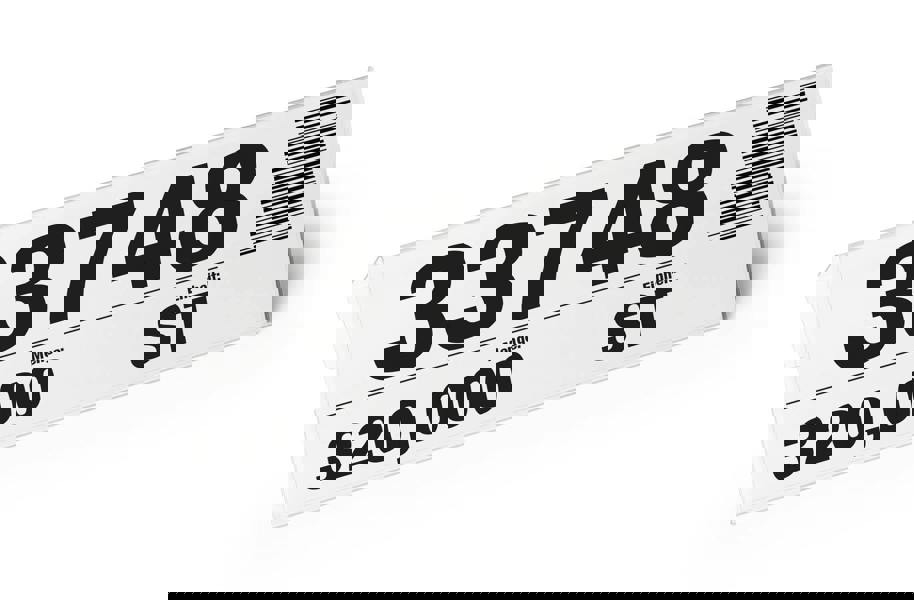 Durable Clip-On Ticket Label Holder Document Pocket | 10 Pack | 210 x 74mm